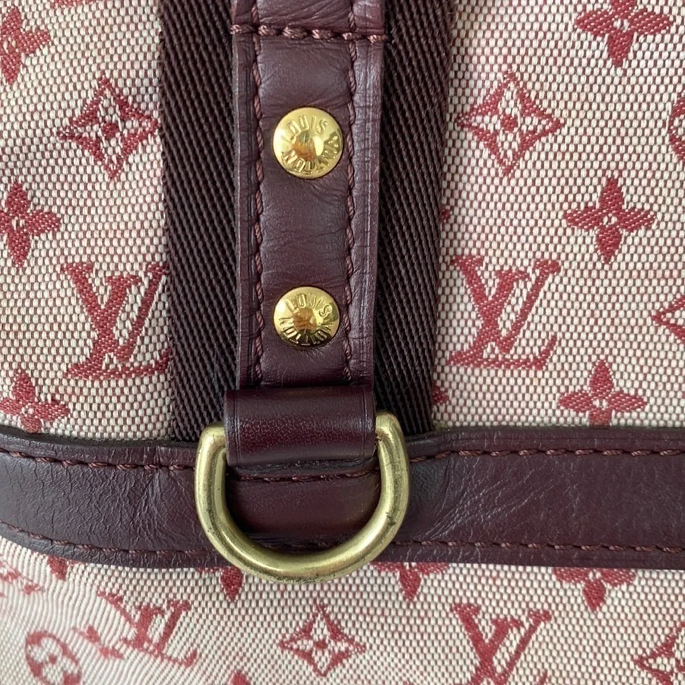 Louis Vuitton Mini Lin Josephine GM Cherry & Bordeaux Canvas with COA